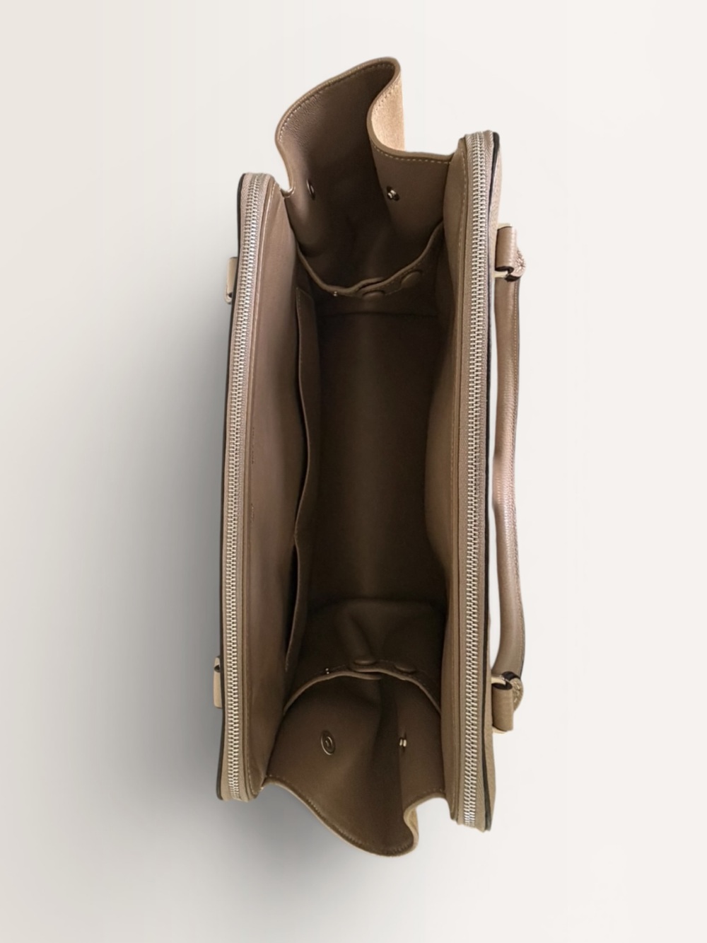 Celine Edge Medium Tote Taupe Grained Leather Phoebe Philo - Picture 7 of 8